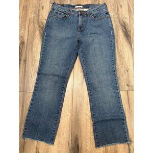 Levis Womens 505 Straight Leg Raw Hem Jeans 6M Medium Wash Denim